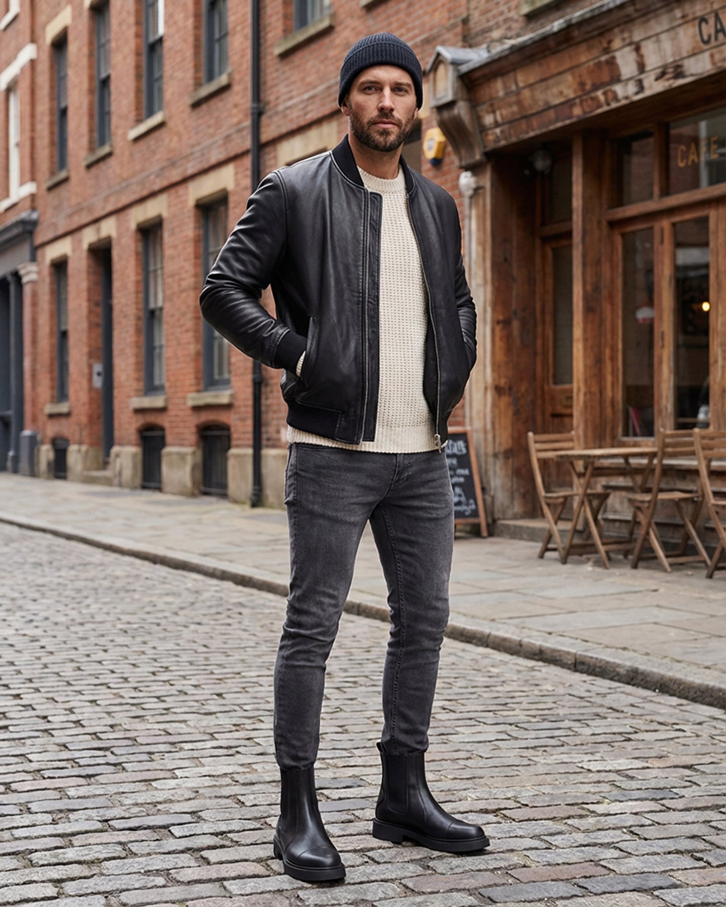 Rival Black Leather Chelsea Boot