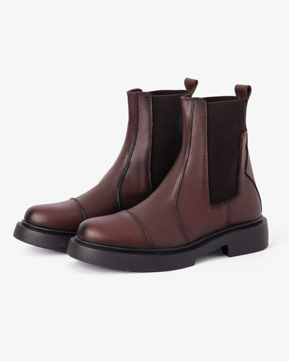 Rival Black Leather Chelsea Boot