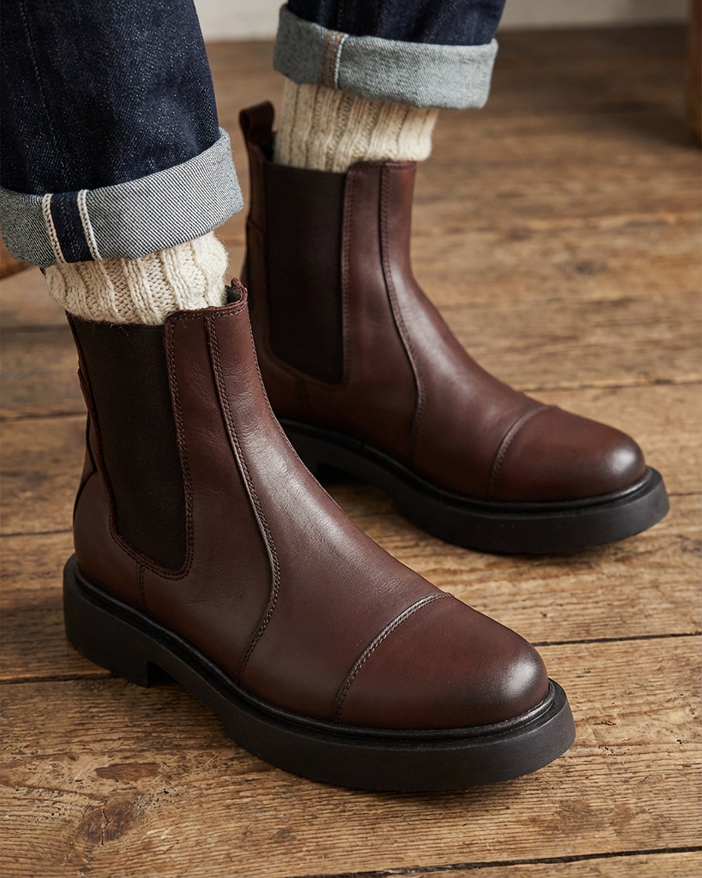 Rival Black Leather Chelsea Boot