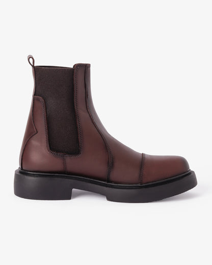 Rival Black Leather Chelsea Boot