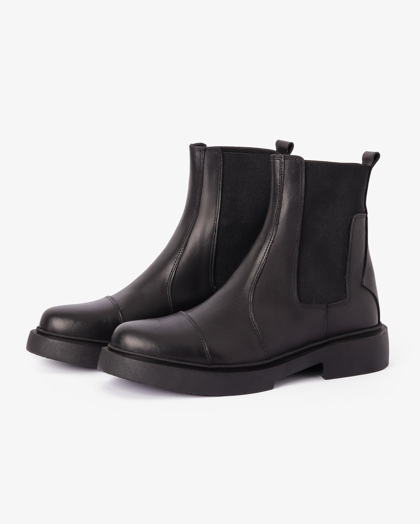 Rival Black Leather Chelsea Boot