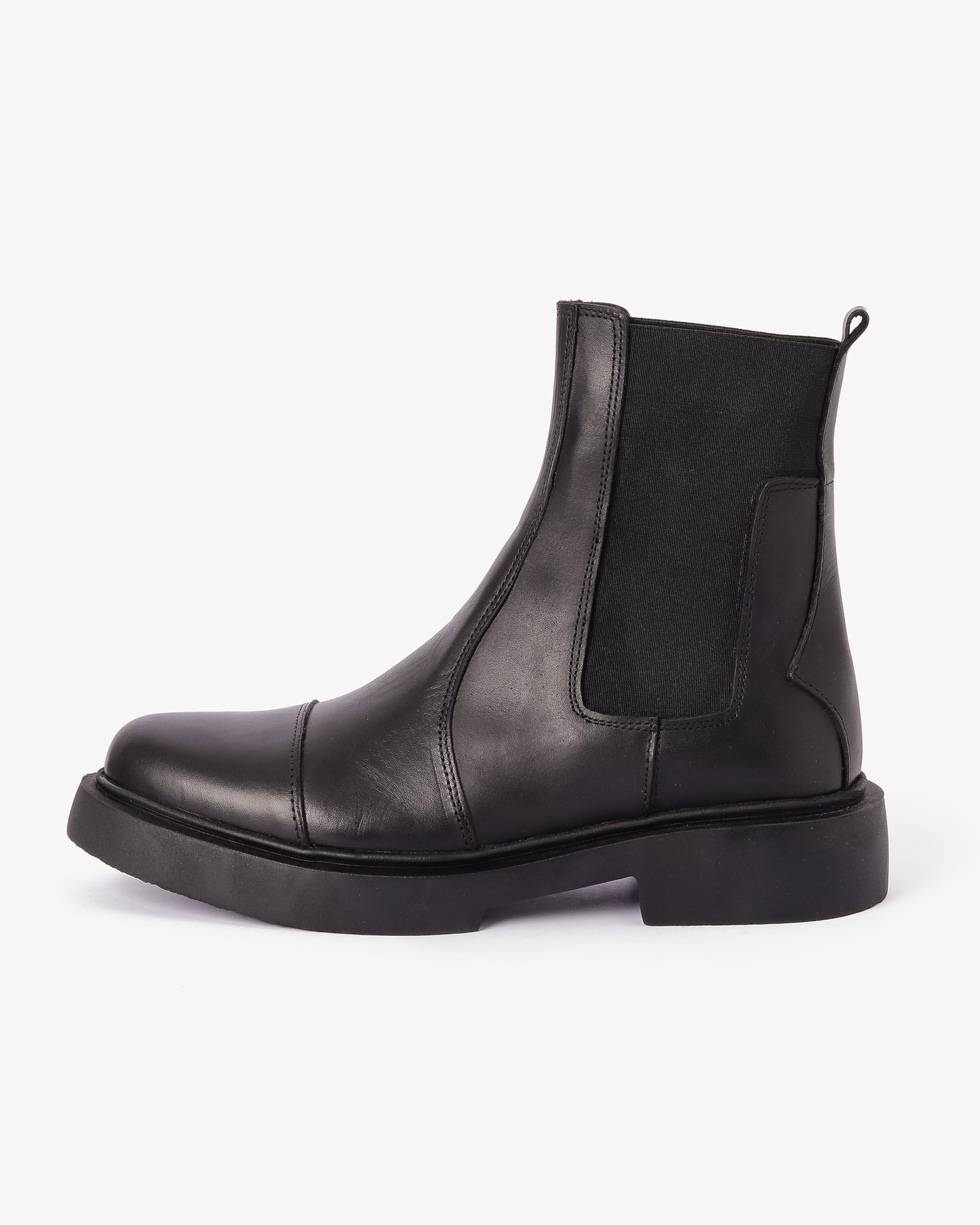 Rival Black Leather Chelsea Boot