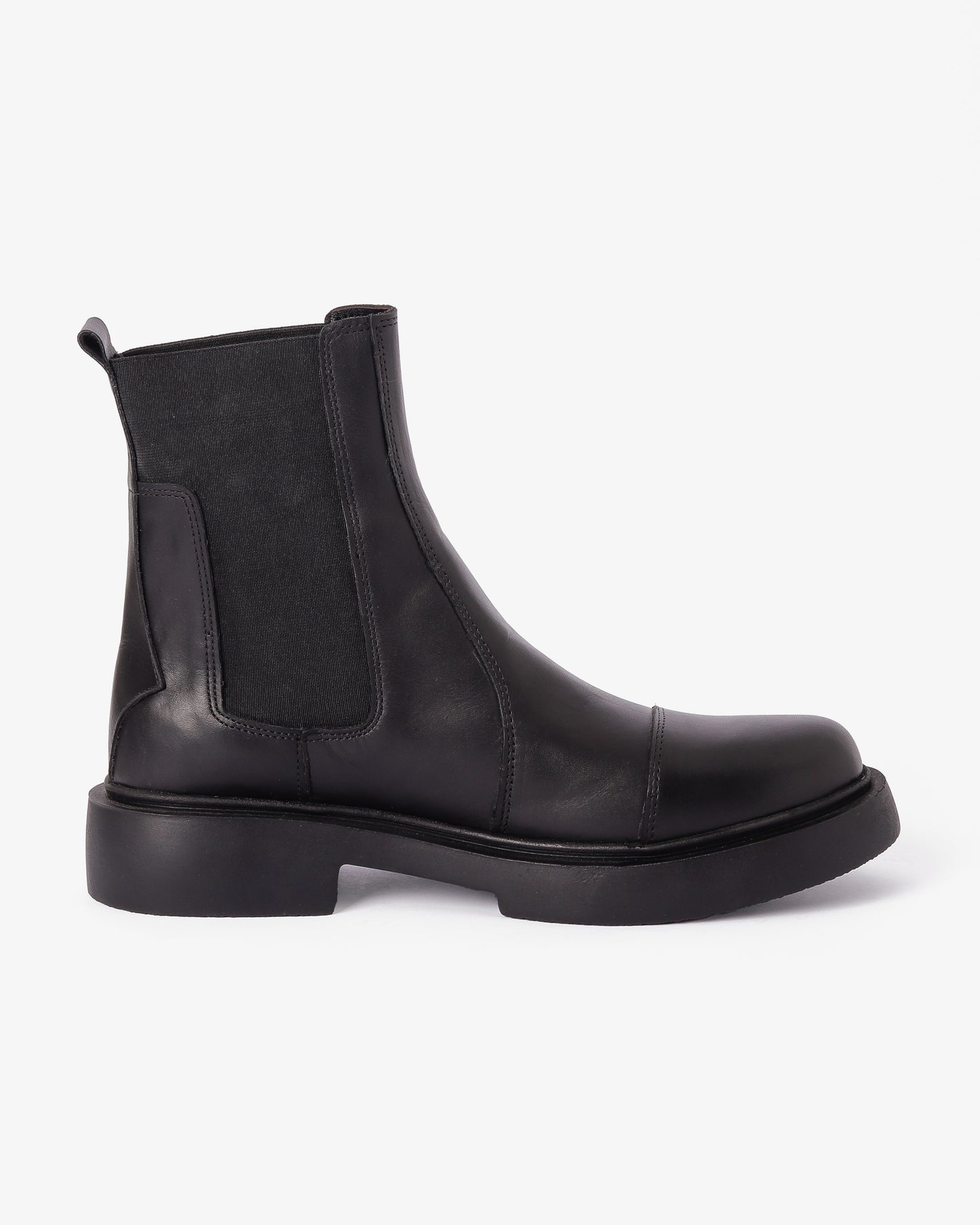 Rival Black Leather Chelsea Boot