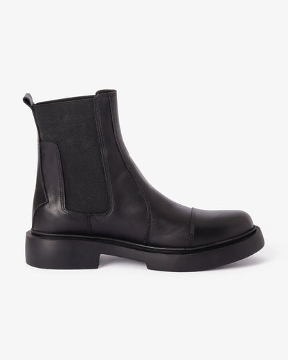 Rival Black Leather Chelsea Boot