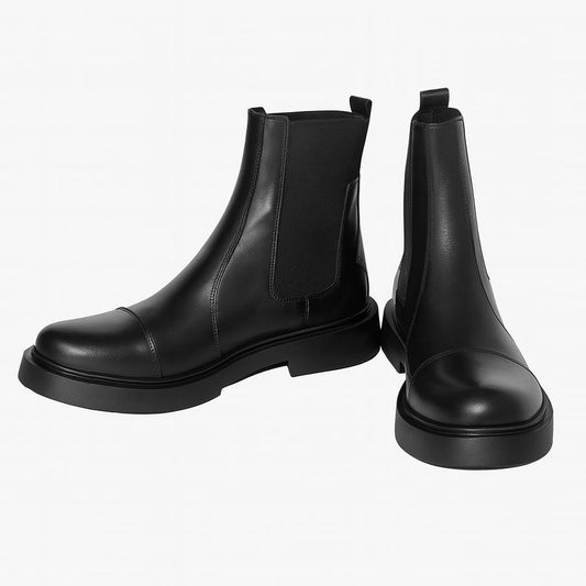 Rival Black Leather Chelsea Boot
