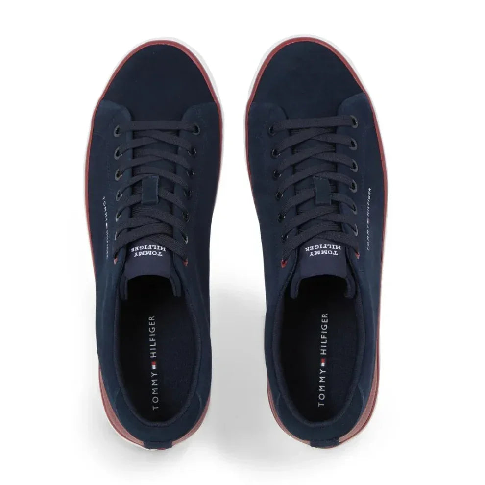 Tommy Hilfiger Th Hi Vulc Core Low Suede Sneakers Men - Rival